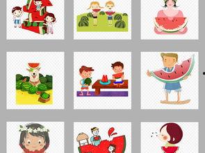 吃瓜小孩头绘画,一幅童画中的纯真世界