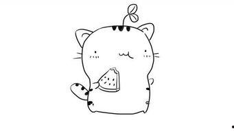 吃瓜小孩头绘画,一幅童画中的纯真世界  第3张