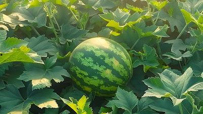 惬意吃瓜视频素材